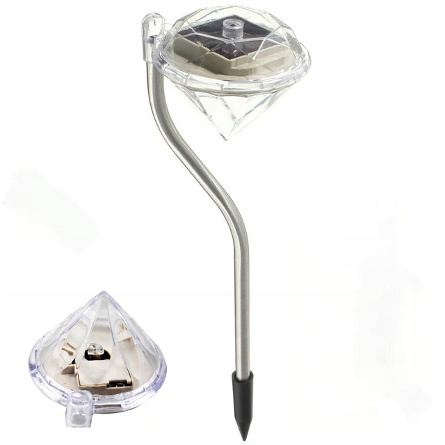 

Lampka ogrodowa Solarna Diament Led Zimna Rgb