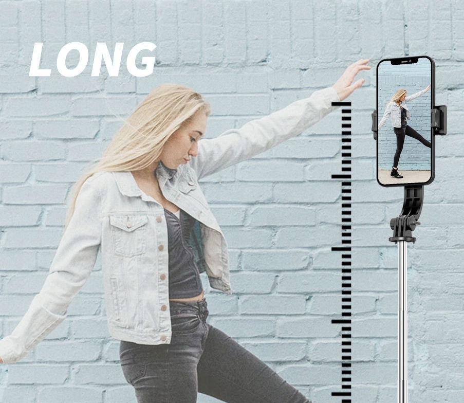 STABILNY UNIWERSALNY KIJEK SELFIE STICK TRIPOD STATYW BLUETOOTH Z PILOTEM Marka Tech-protect