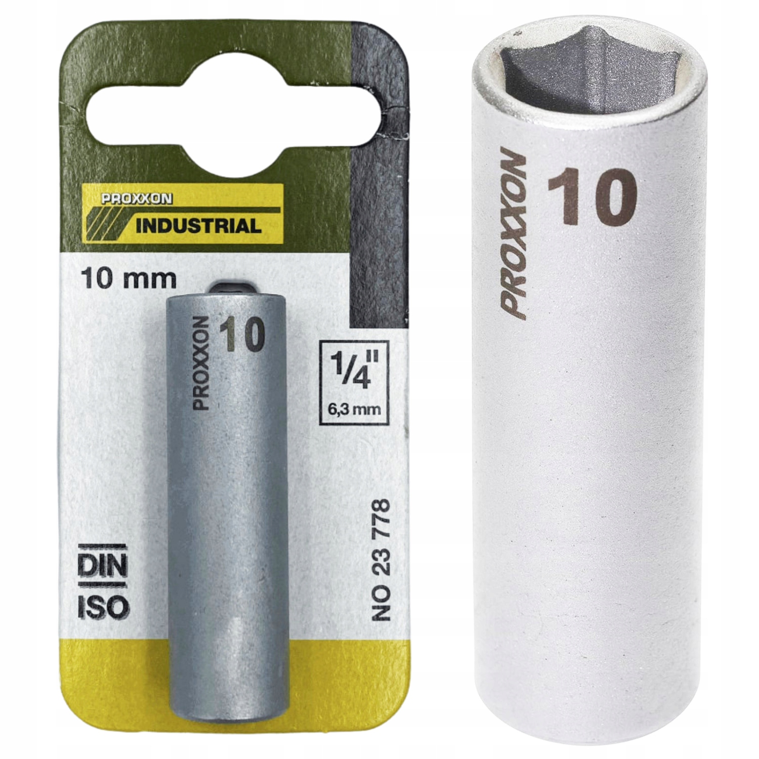 Proxxon Nasadka 10mm 1/4 długa klucz nasadowy głęboka profesjonalna 23778