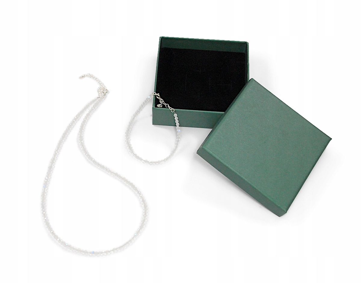 Náhrdelník a náramek přírodní Měsíční Kámen kuličky 3 mm stříbro 925