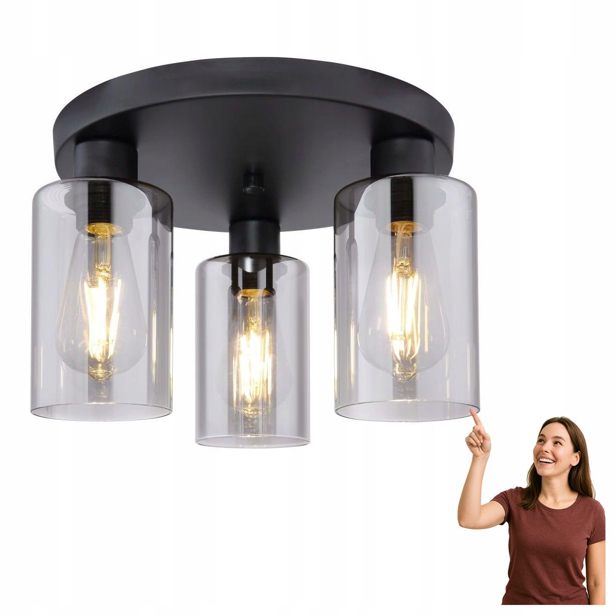 Stropné svietidlo Hadera 15465-3D Globo