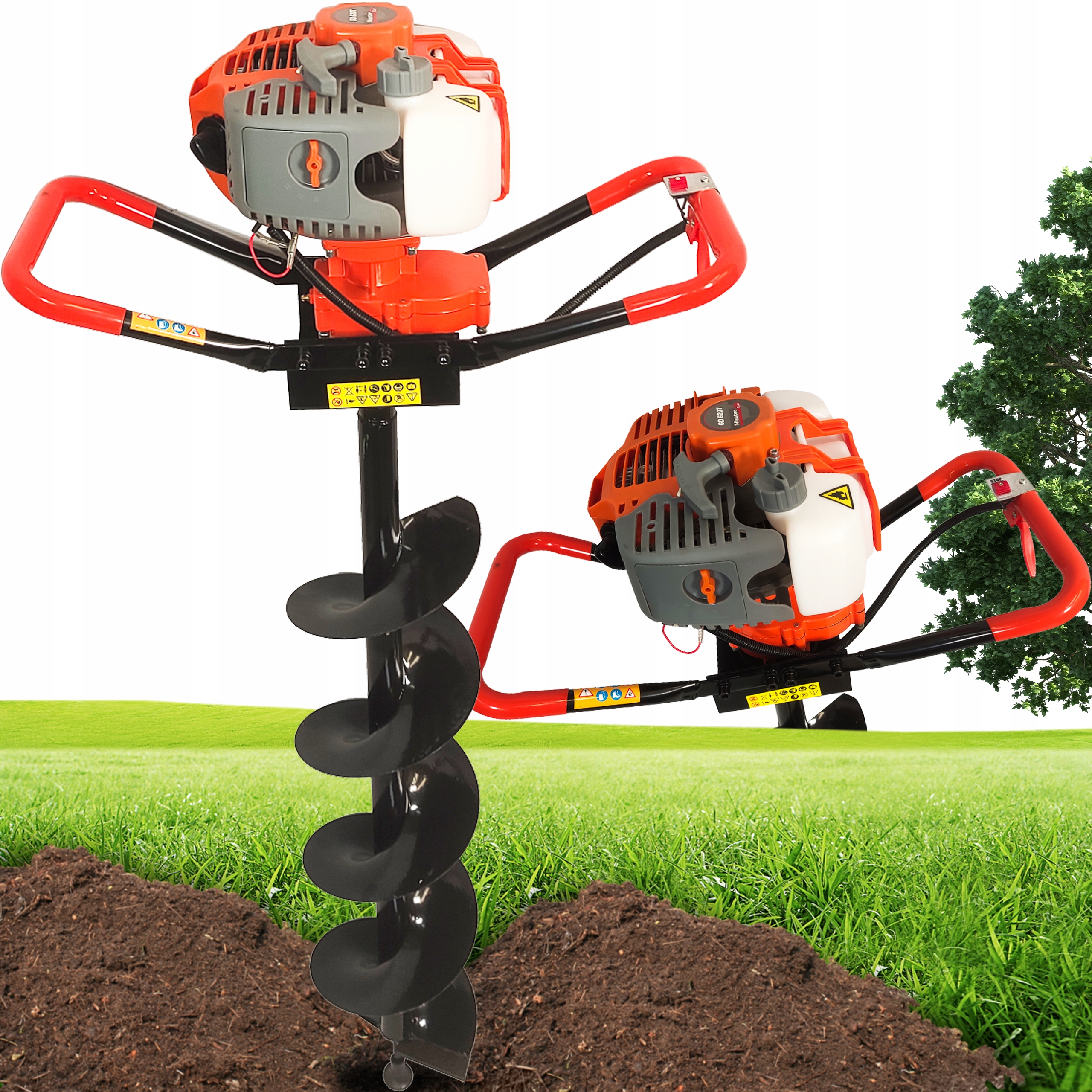 Wiertnica Glebowa Świder Spalinowy Mastercut GD620 Wiertło fi 20cm Zestaw