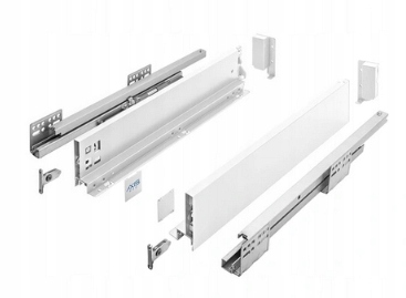 Szuflada Gtv Axis Pro Niska L600 H86 Biała Cichy Domyk Pełen Wysuw 40KG