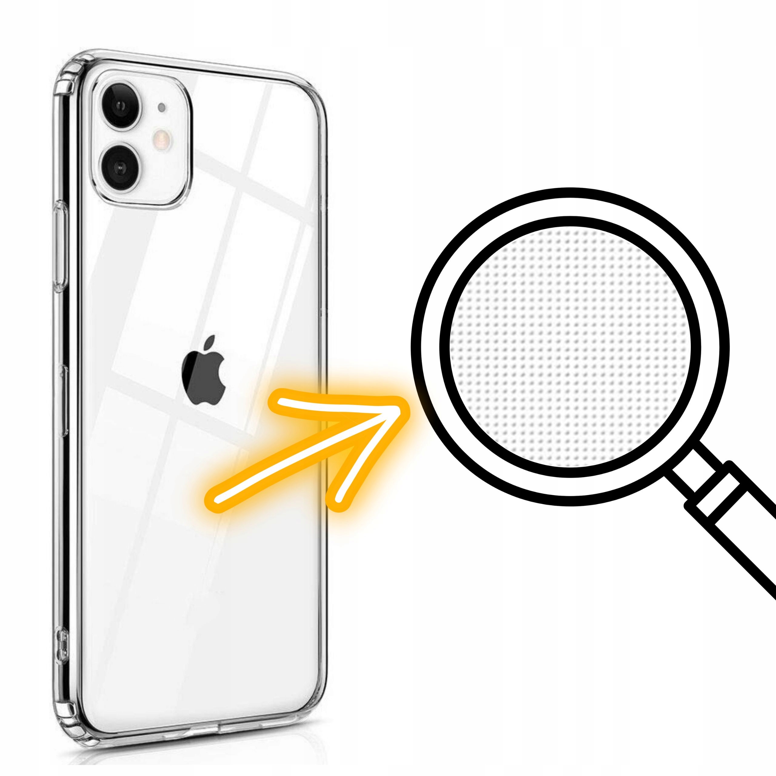 Etui Przezroczyste Case do iPhone 11 + 2x SZKŁO Typ plecki