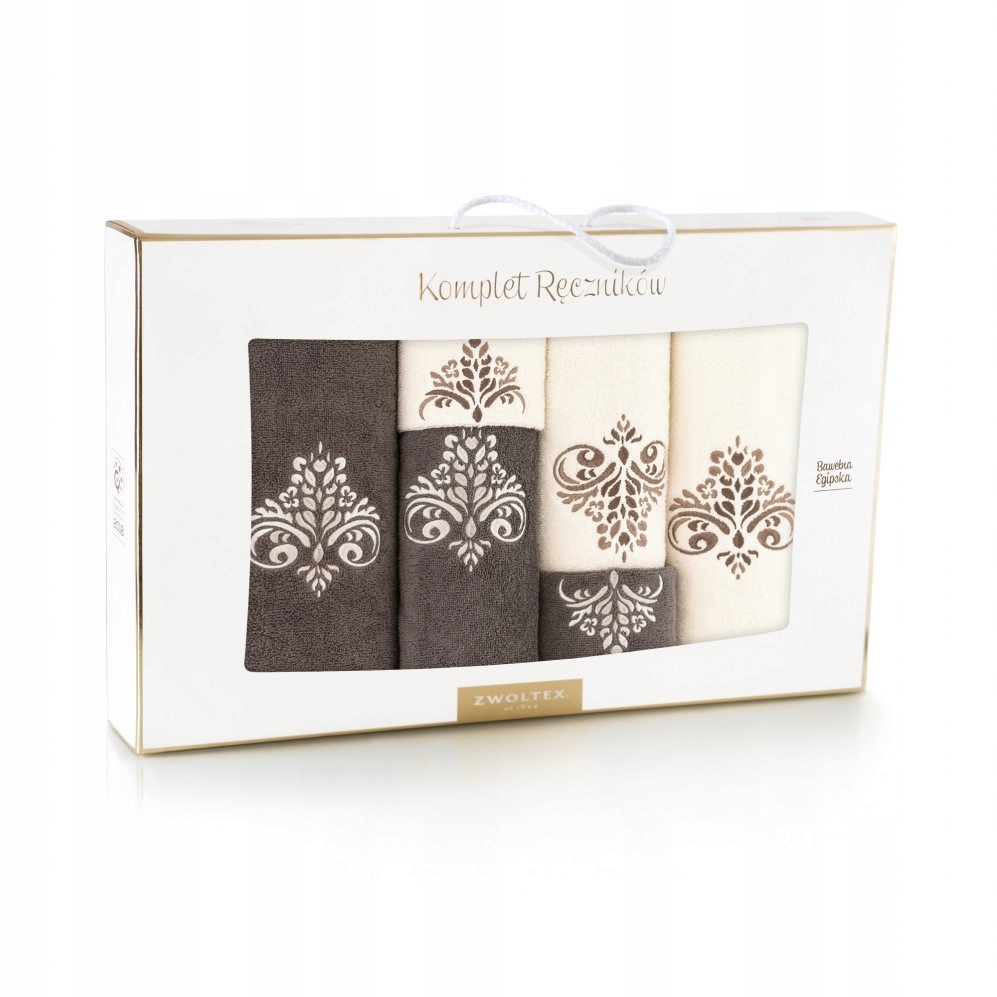 Sada uterákov 6 ks Zwoltex vzor Sułtan krém/taupe