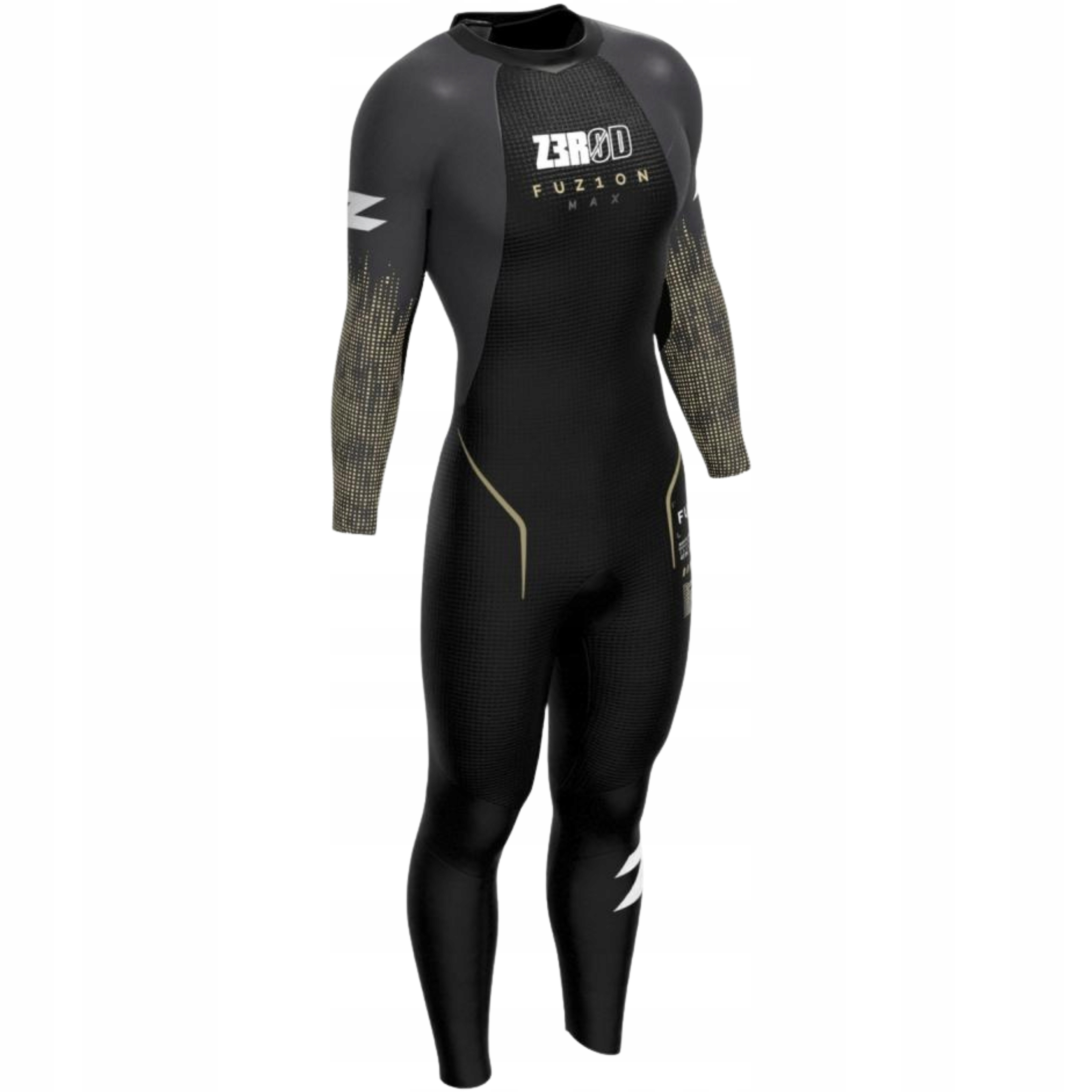 Pianka do Pływania Męska Zerod Fuzion Max Black/Gold Sl Długa Triathlonowa