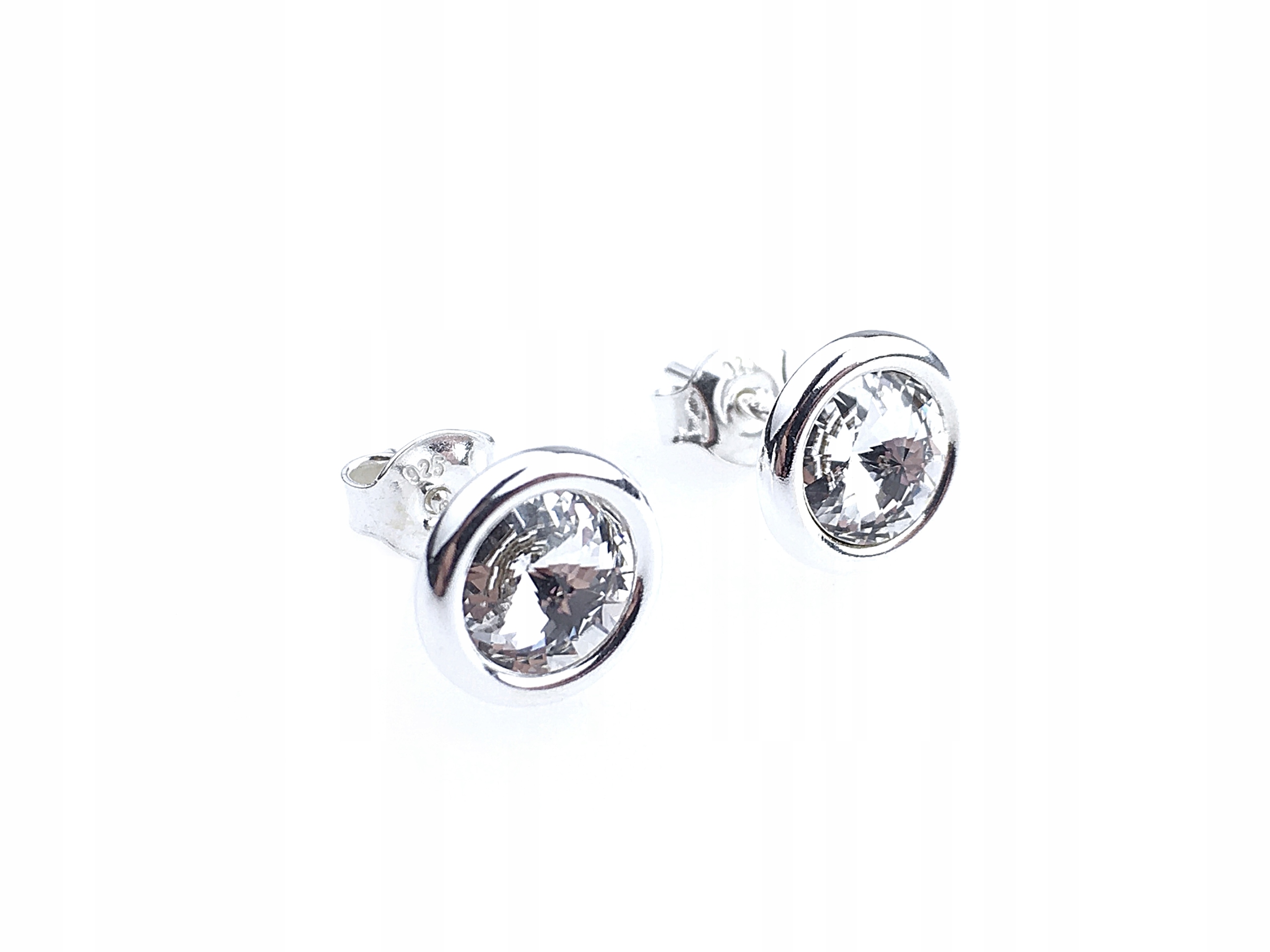 

kolczyki sztyfty wkrętki srebro cyrkonie swarovski