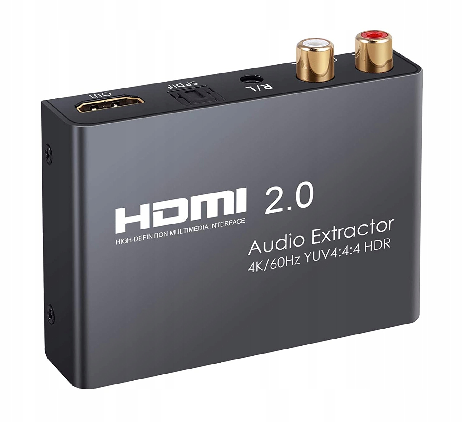 Adapter ekstraktor TOSLINK HDMI 2.0 RCA L/R SPDIF Kod producenta Konwerter TOSLINK HDMI 2.0 RCA L/R SPDIF