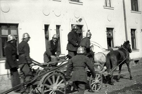 

Skawina straż ogniowa w fabryce Reprodukcja 2896
