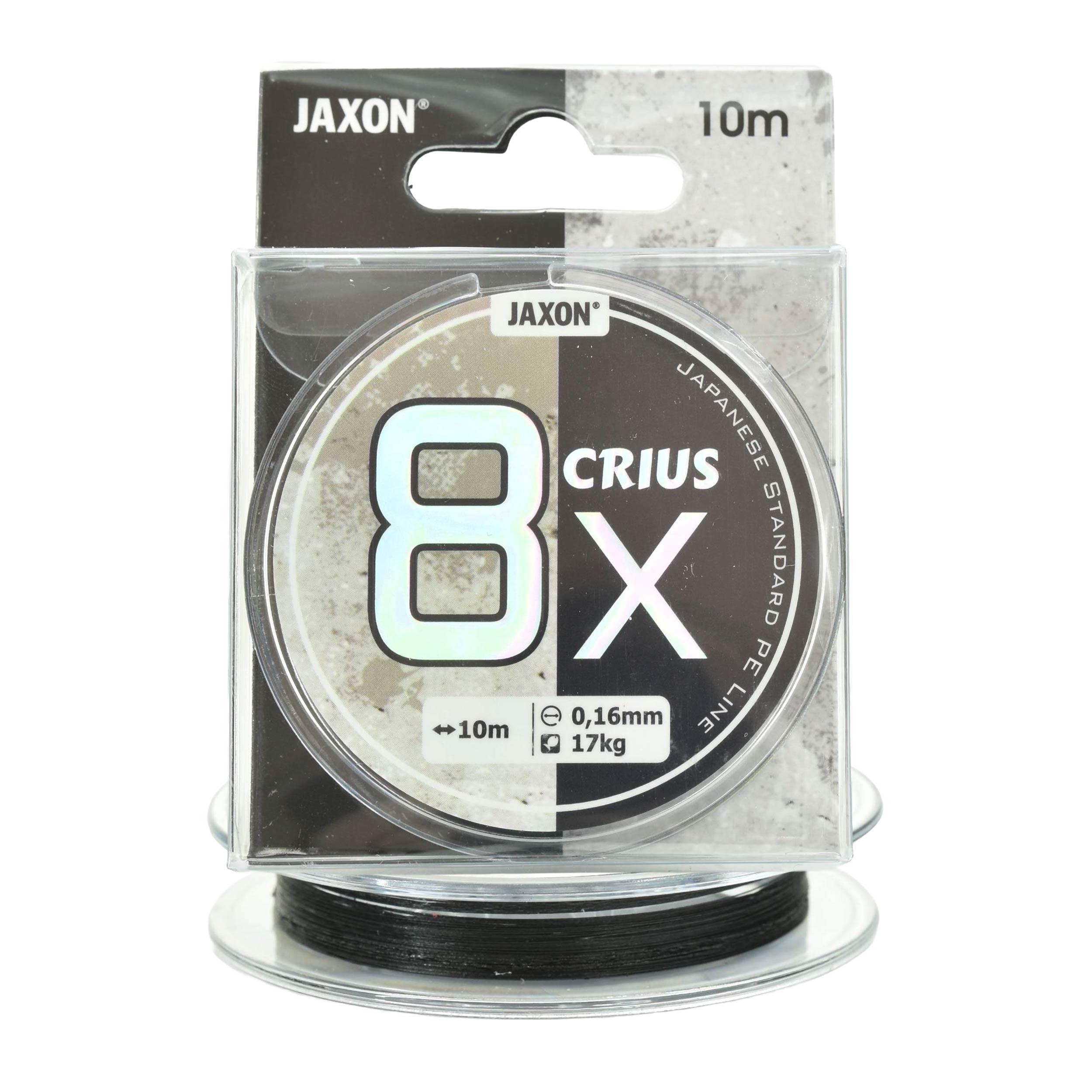 Plecionka przyponowa Jaxon Crius 8X Leader Line śred. 0.16mm czarna dł. 10m