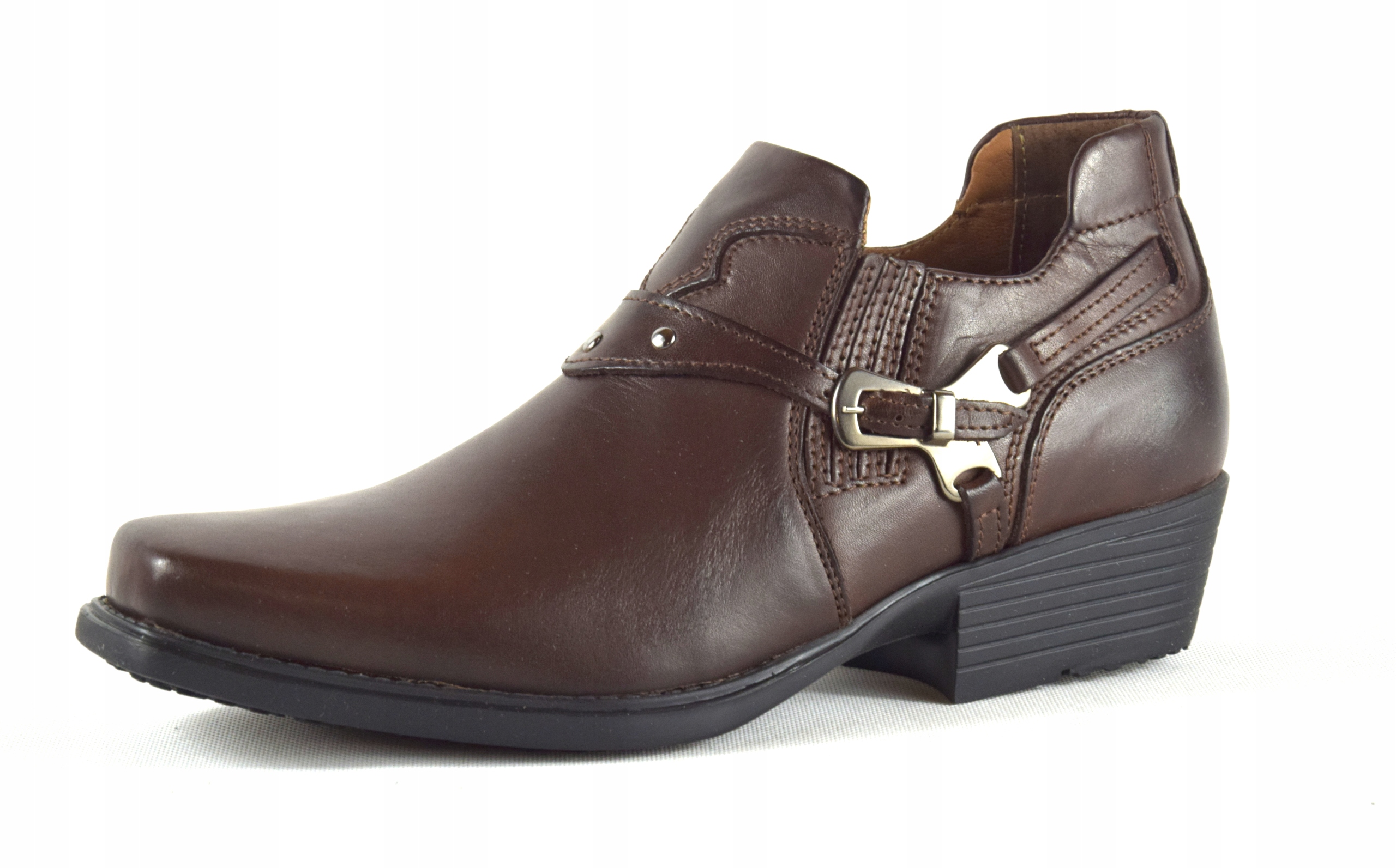 

Kowbojek Motocyklowy Męski Krótki Brązowy Lemi 681