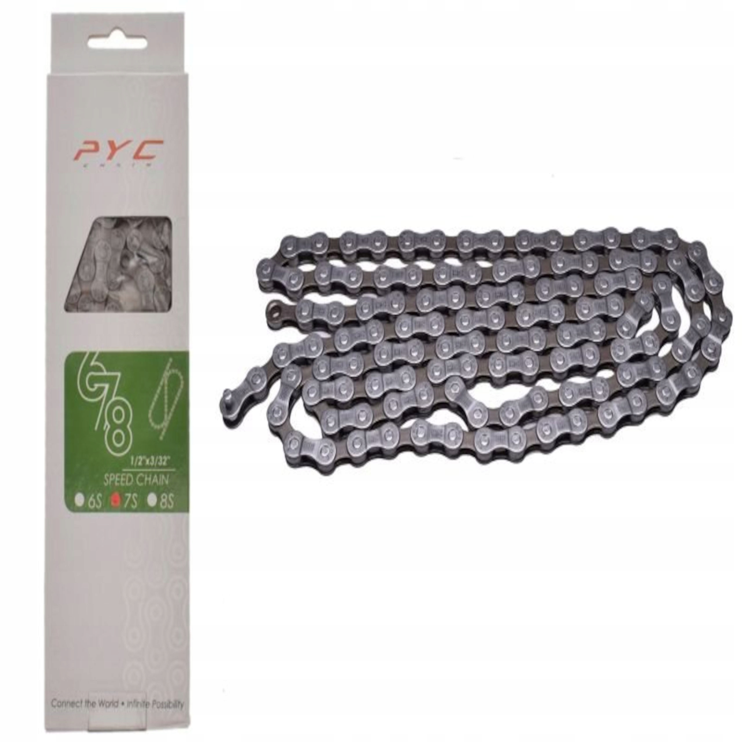 Łańcuch Rowerowy 7 Rz. Pyc P7003 1/2" x 3/32" 116L