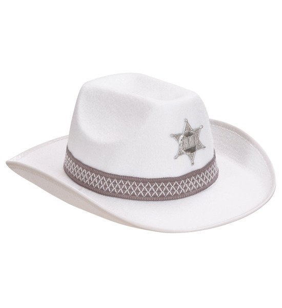KAPELUSZ SZERYF KOWBOJSKI BIAŁY KOWBOJ KOWBOJA