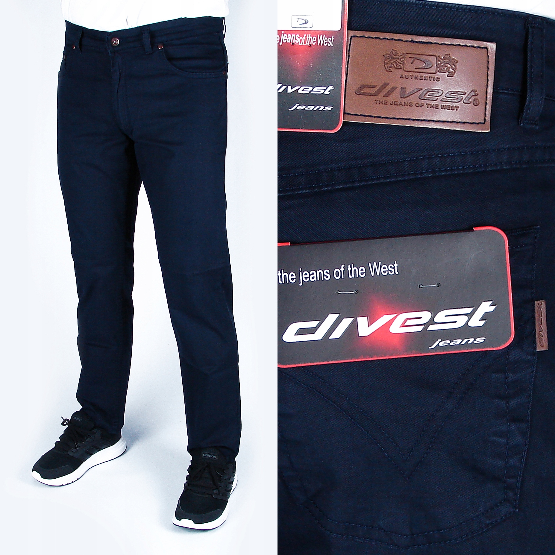 SPODNIE MĘSKIE JEANSOWE DIVEST W54 L33 W134-136 cm