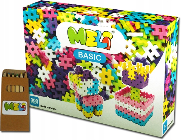 

Klocki Konstrukcyjne Meli Basic Pink 300 Kredki