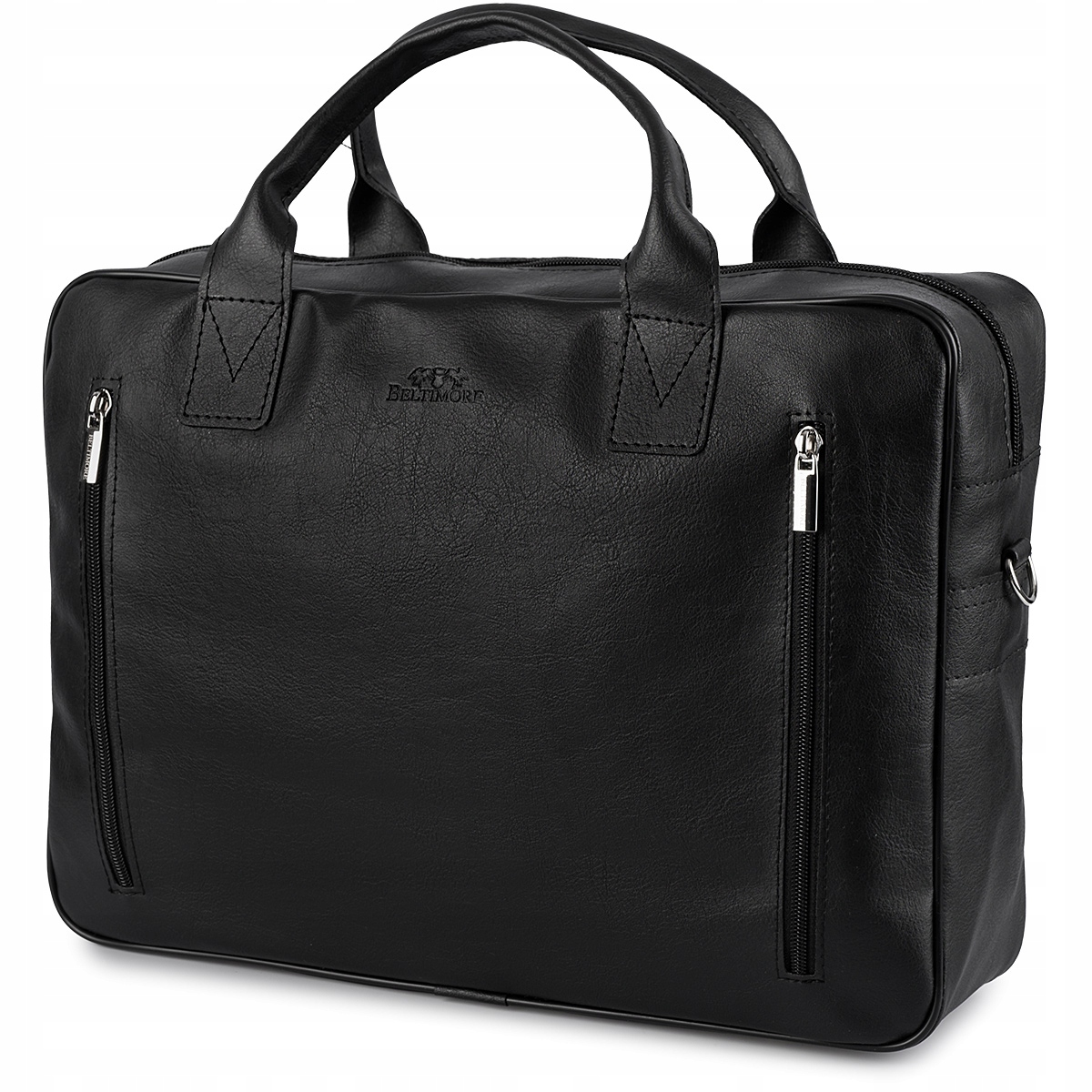 Pánská taška eko kůže na dokumenty A4 notebooku černá Beltimore