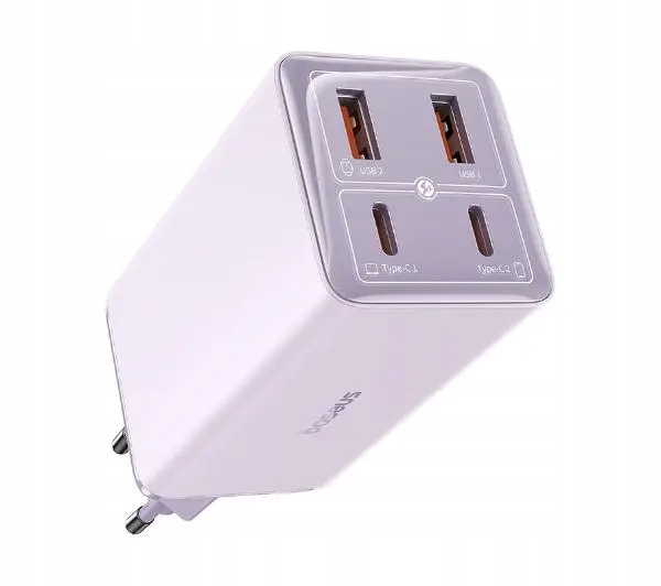 Baseus Ładowarka GaN6 (P10162705532-00) Usb, 100W, 100W, 20V, Fioletowa