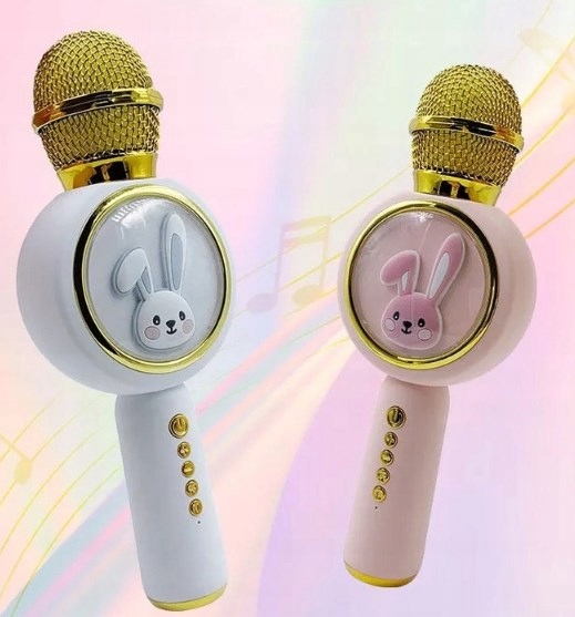 Bezprzewodowy Mikrofon KARAOKE dla Dzieci Królik Głośnik Bluetooth Stan opakowania oryginalne