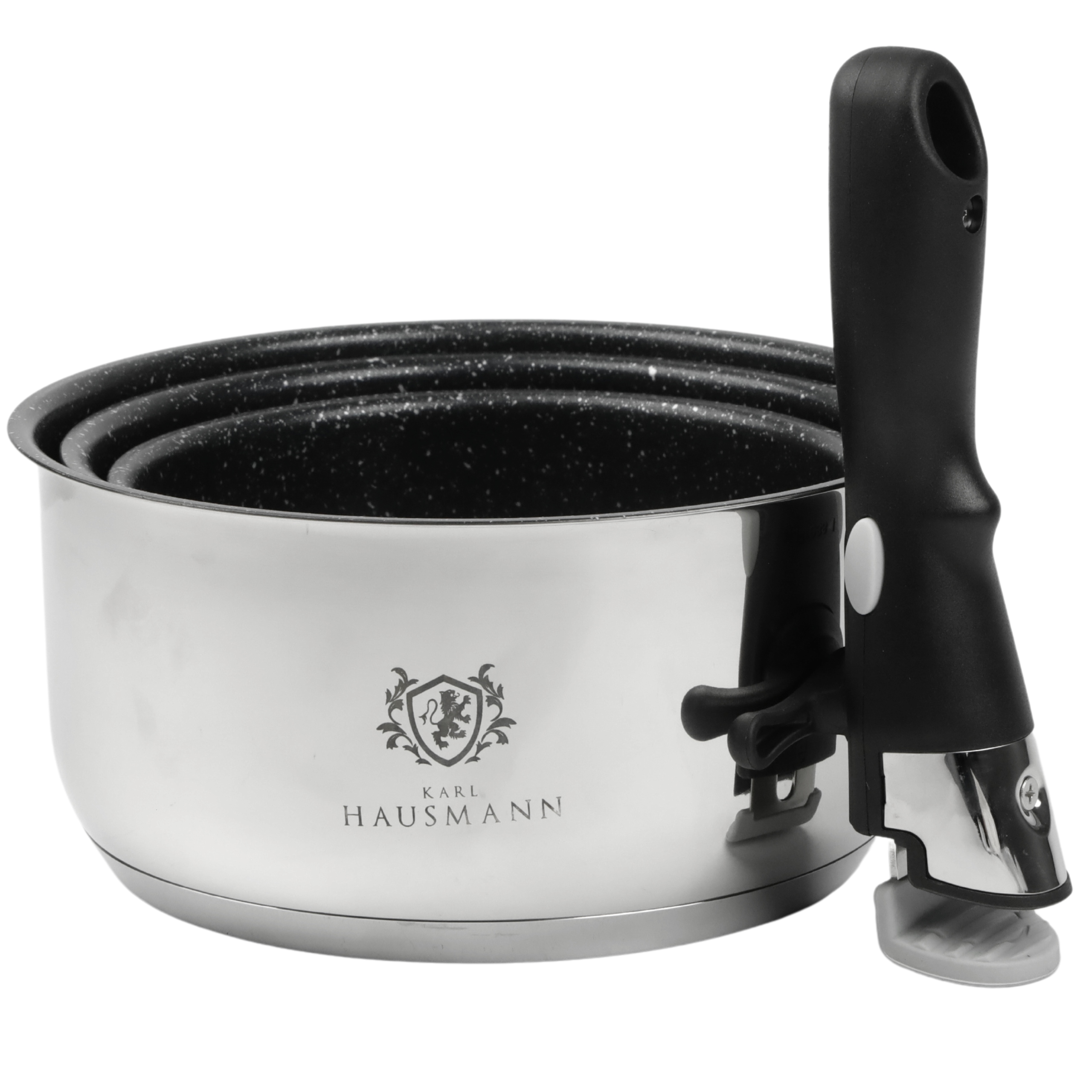 Sada Hrnců na Indukci Fusion Set 3 Hrnce Rendlík Rukojeť Ocel 18/0