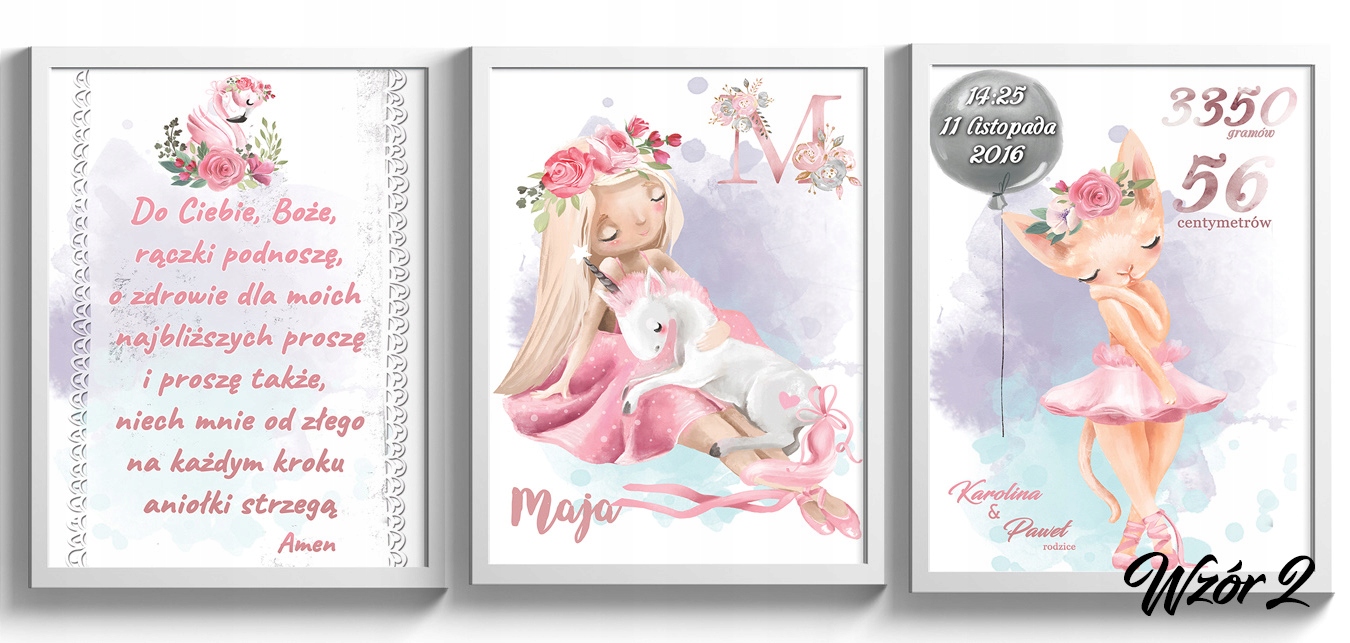 3 plakaty, metryczka, modlitwa, tryptyk A4 dzieci Płeć chłopcy dziewczynki