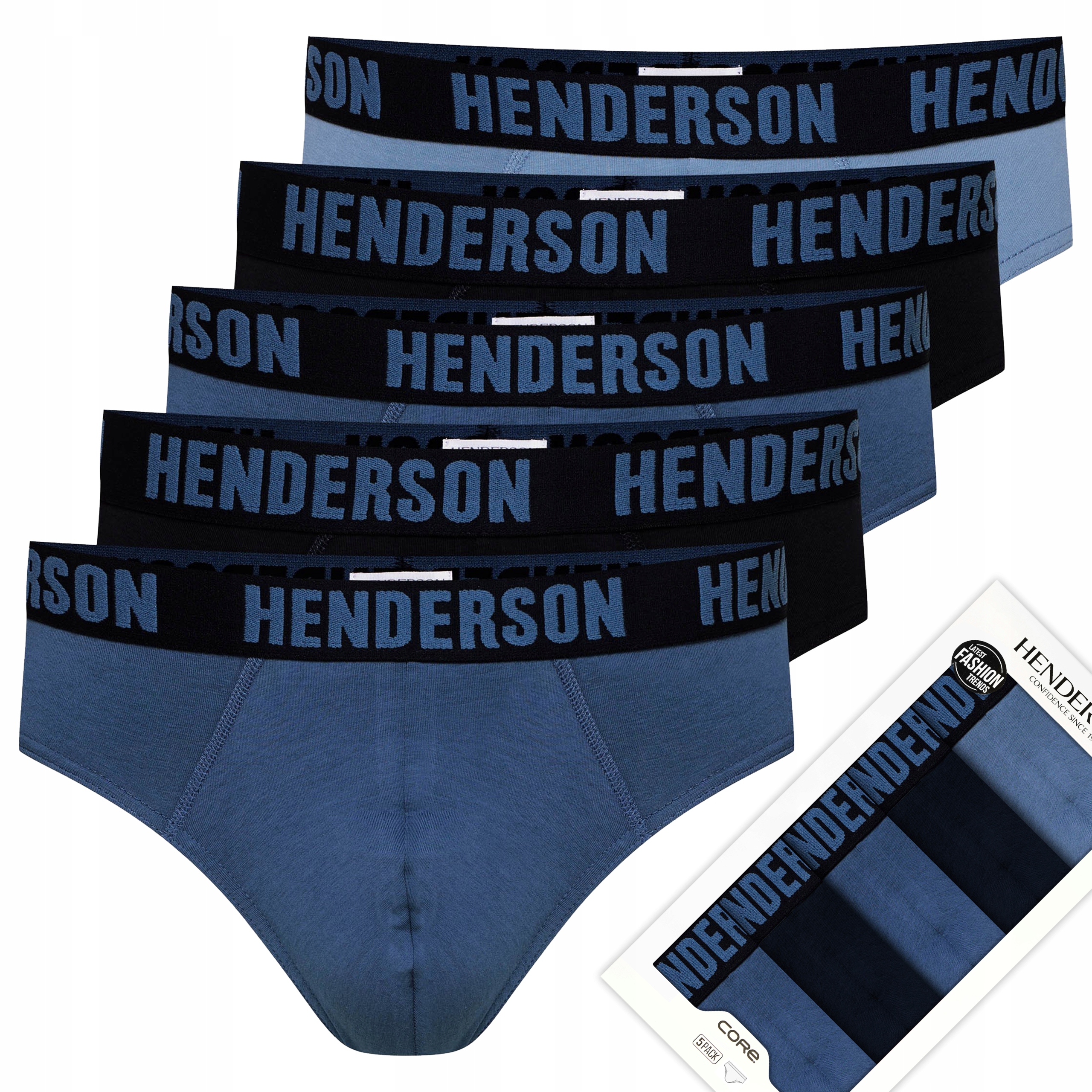 Pánské Slipy Henderson Slipy Bavlněné Komfortní Módní 5-BALENÍ M