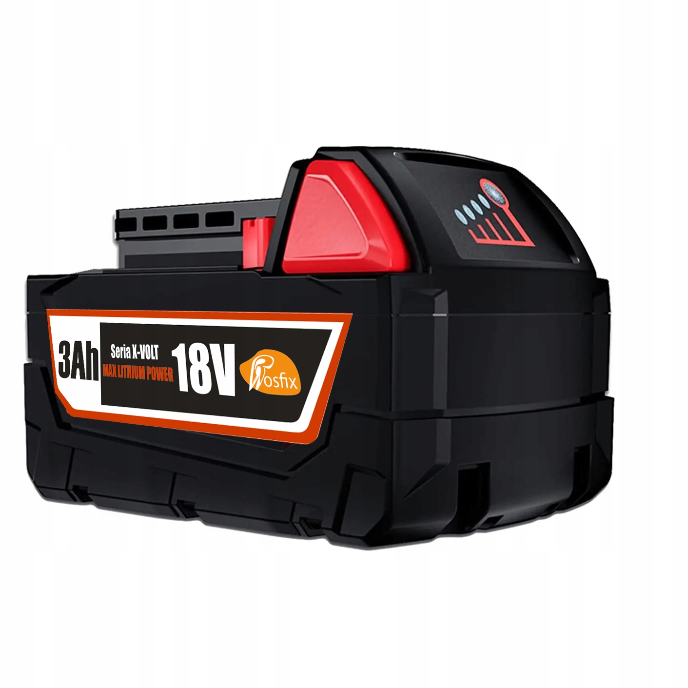Akumulátor Baterie 18V 3AH Náhrada Pro Milwaukee M18 Max Lithium Power Led