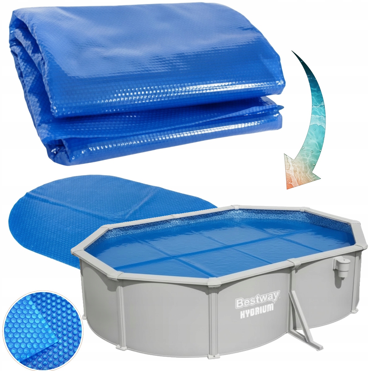 Krycí Plachta Do Bazénu Solární Panel Je Vhodný Pro Bazén Bestway 56586