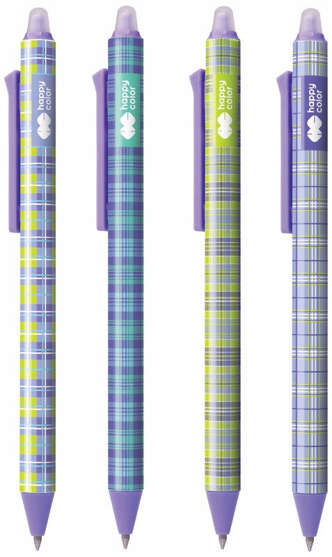 Długopis Ścieralny Z Niebieskim Wkładem Długopisy 12 Sztuk Happy Color
