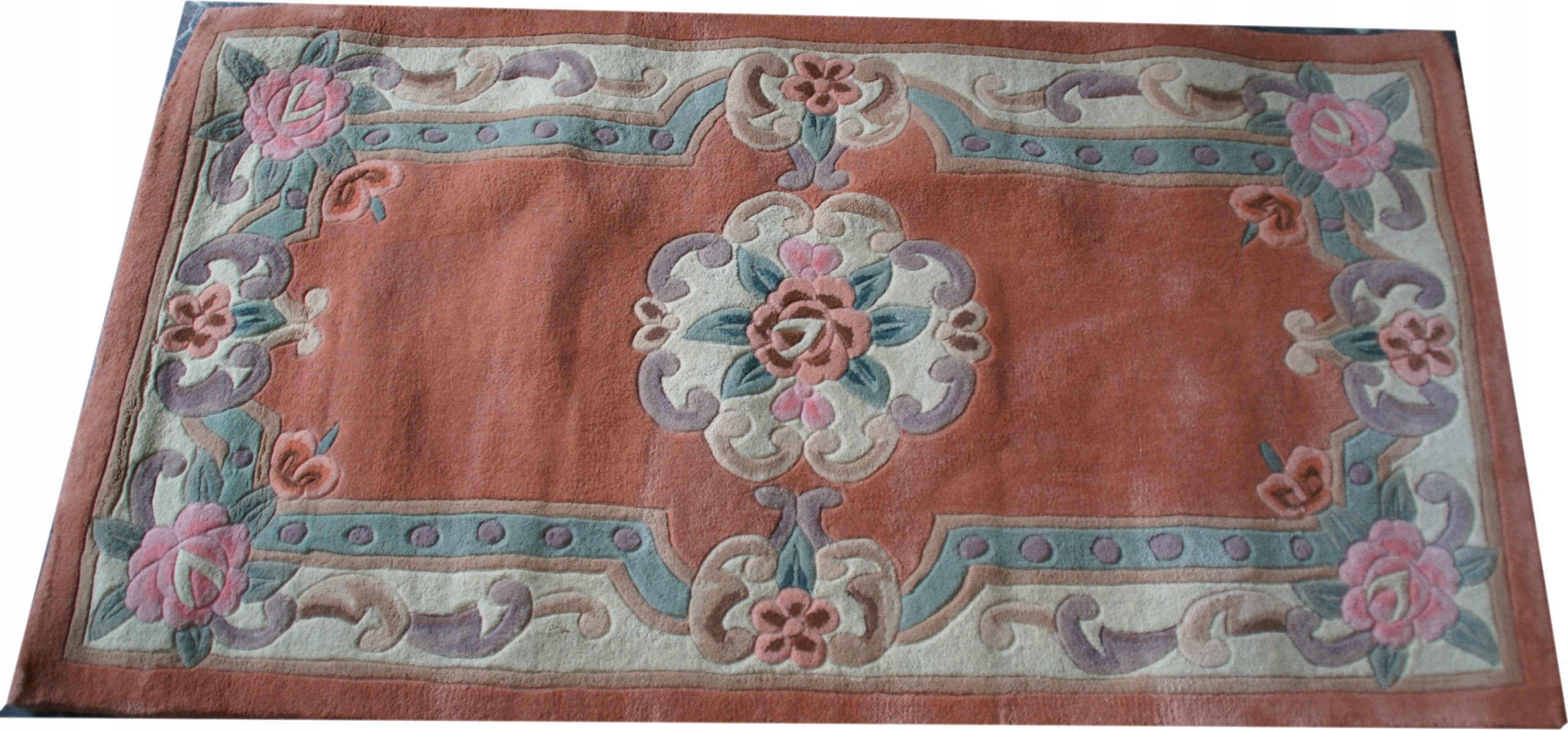 Vlnený koberec Aubusson 80x150 broskyňový