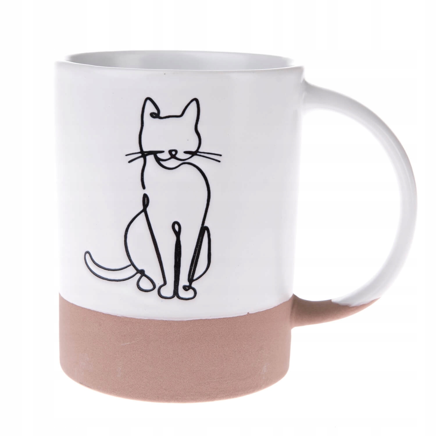 

Kubek ceramiczny biały kubek z kotem duży 400 ml