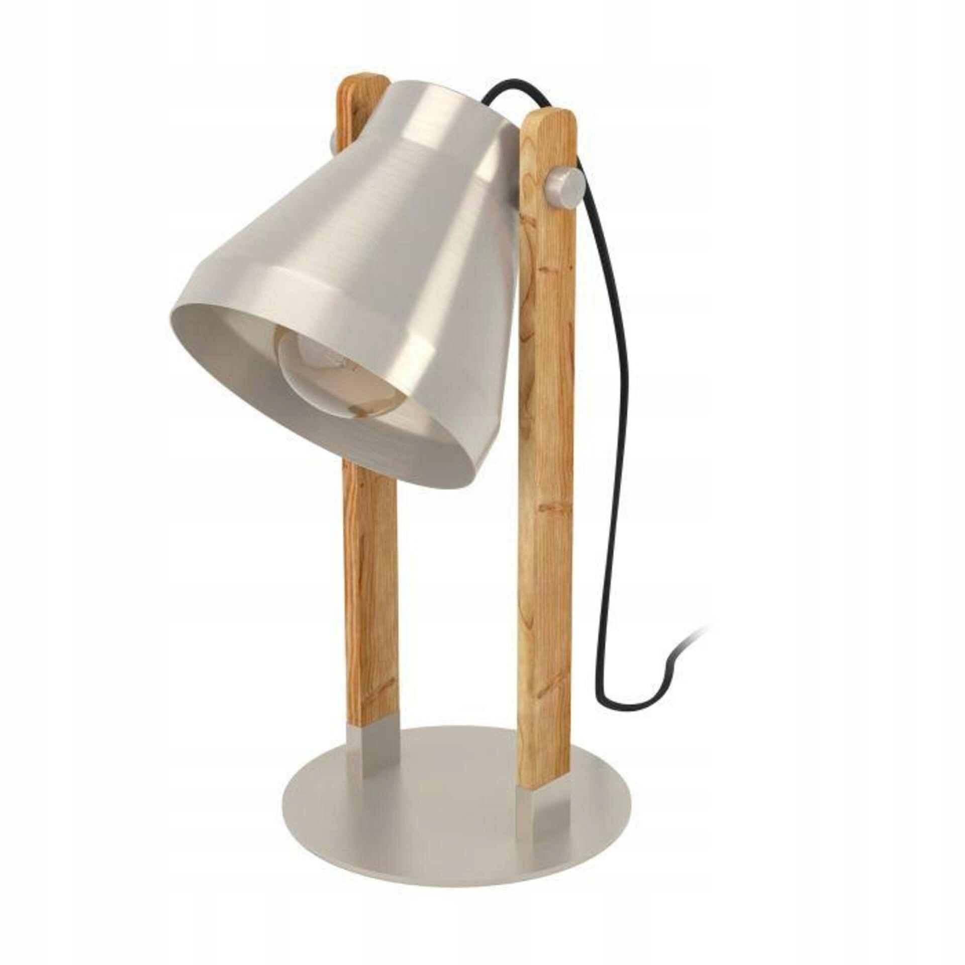 Stolová lampa Eglo Cawton oceľ/drevo E27 40W IP20