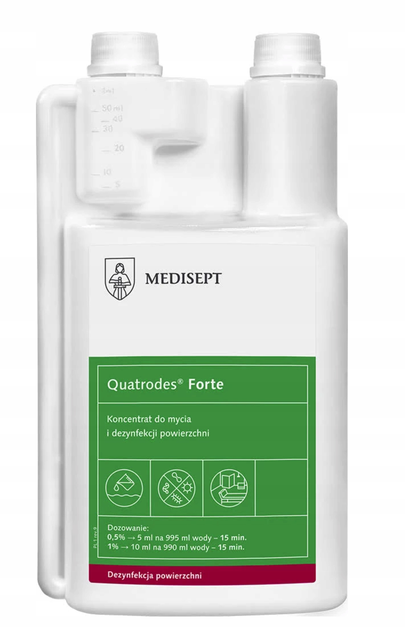 

Do dezynfekcji Medisept Quatrodes Forte 1l