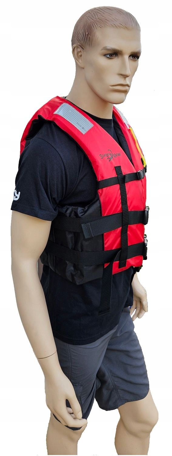 KAPOK KAMIZELKA ASEKURACYJNA NA KAJAK SPŁYW XXL Model SCORPIO NEW CZERWONA