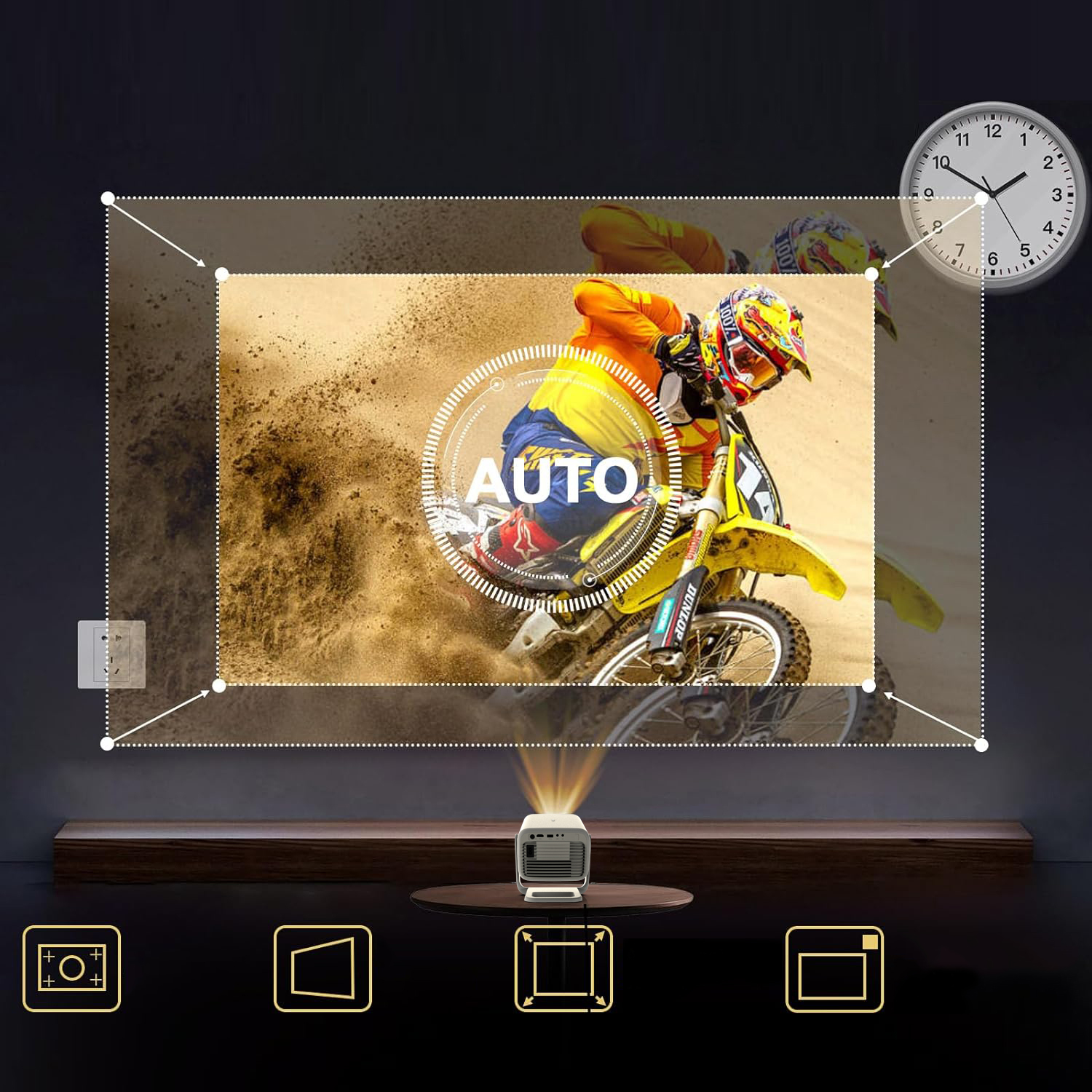 PROJEKTOR ZENWIRE H8 ANDROID FULL HD 4K WI-FI BLUETOOTH AUTOFOCUS 12K LUMEN Jasność lampy (ANSI) 12229 lm