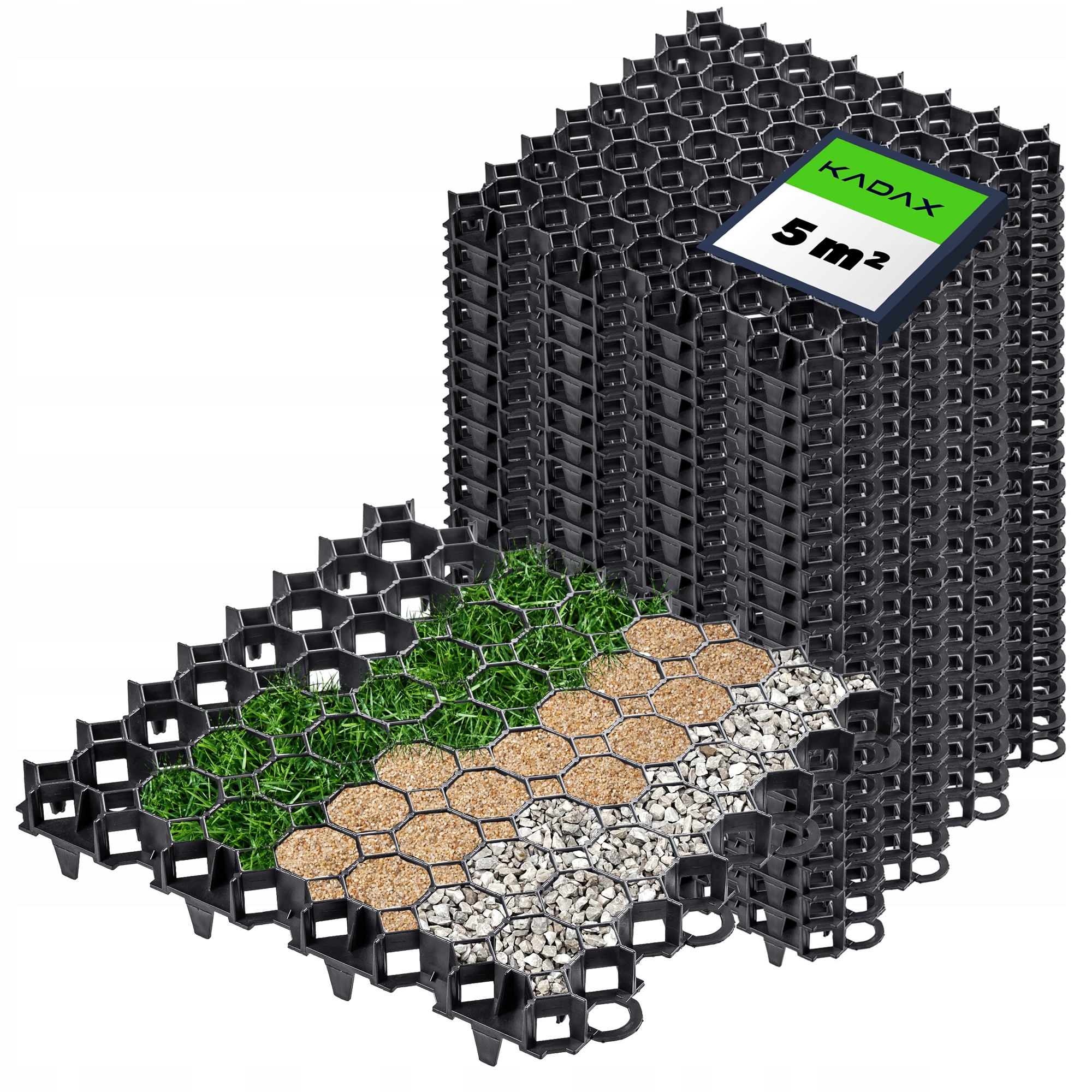 Geokrata Parkovacia Mriežka Travniková 50x50x3,5 20ks Záhradná 530 TON/m2