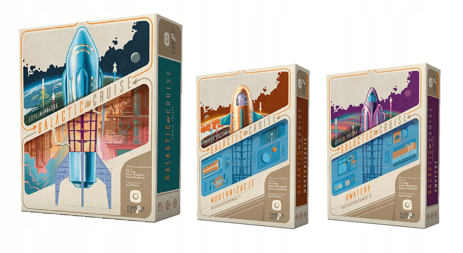 3w1 Galactic Cruise gra planszowa Zestaw 3w1 Dodatki Modernizacje Kwatery