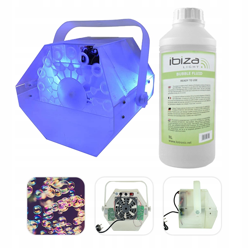 

Wytwornica baniek Led Rgb animacje+ płyn 1L zestaw