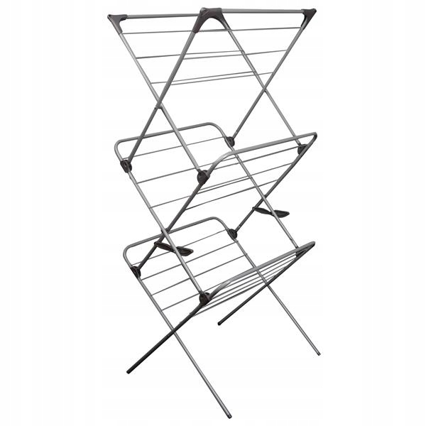 Levně Sušák na prádlo vertikální 3 úrovně 15 metrů sušící plochy ModernH