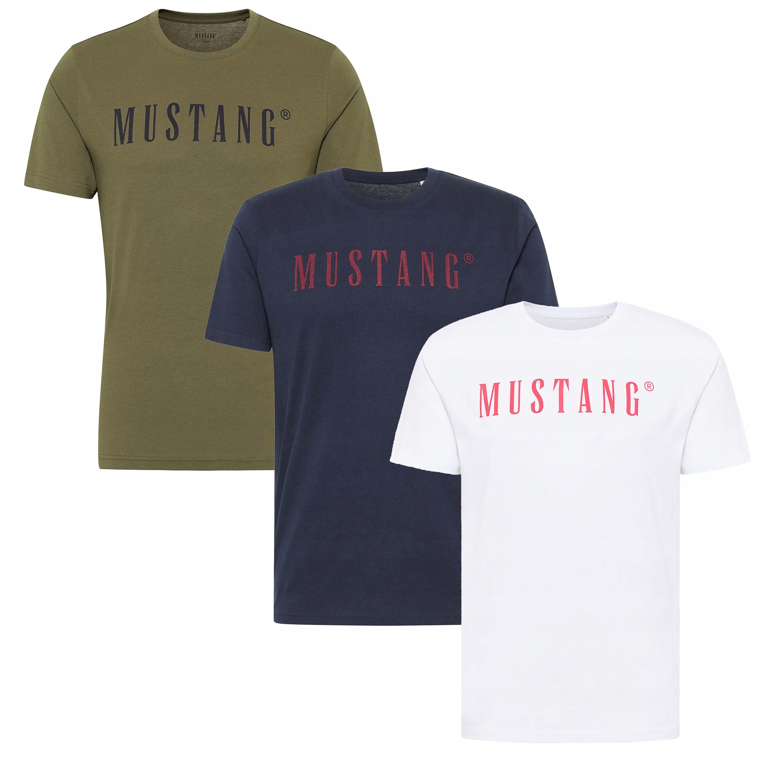 Mustang Tričko Alex C Logo 3pack sada tričko pánské bavlněné velikost L