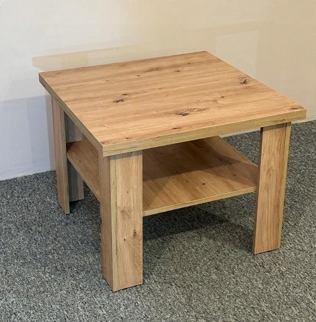 

Mała ława z półka dąb artisan M29 65x65 stolik