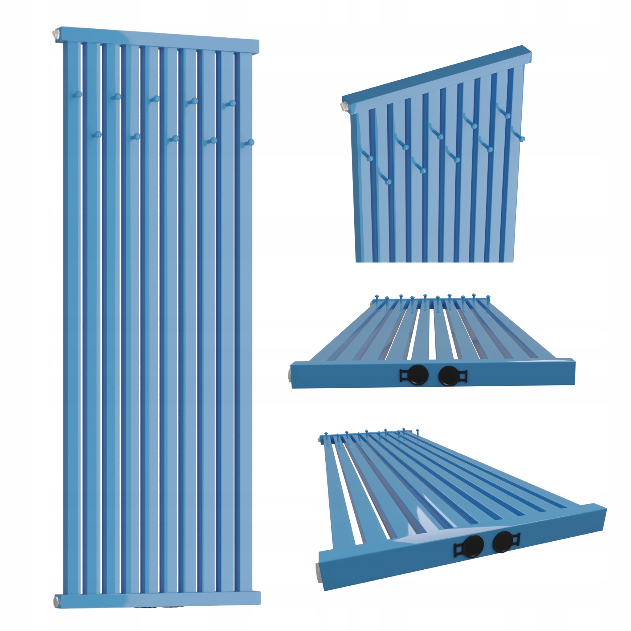 Dekorativní radiátor s věšáky Radiator Hook 160x46 Modrý