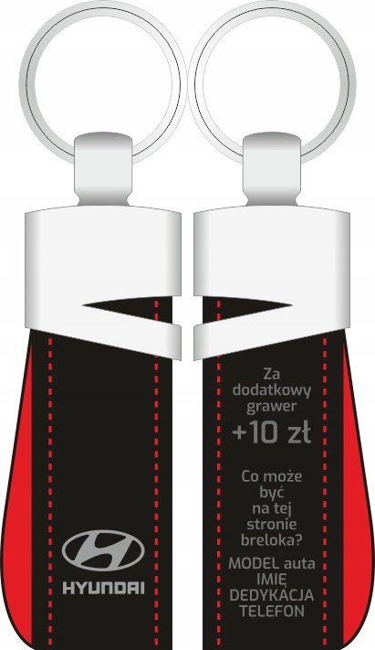 

Brelok skórzany Hyundai (czarno-czerwony)