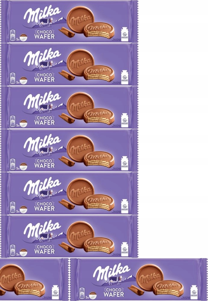 Ciastka Milka Choco Wafer, wafelki z kremem kakaowym 150 g x8