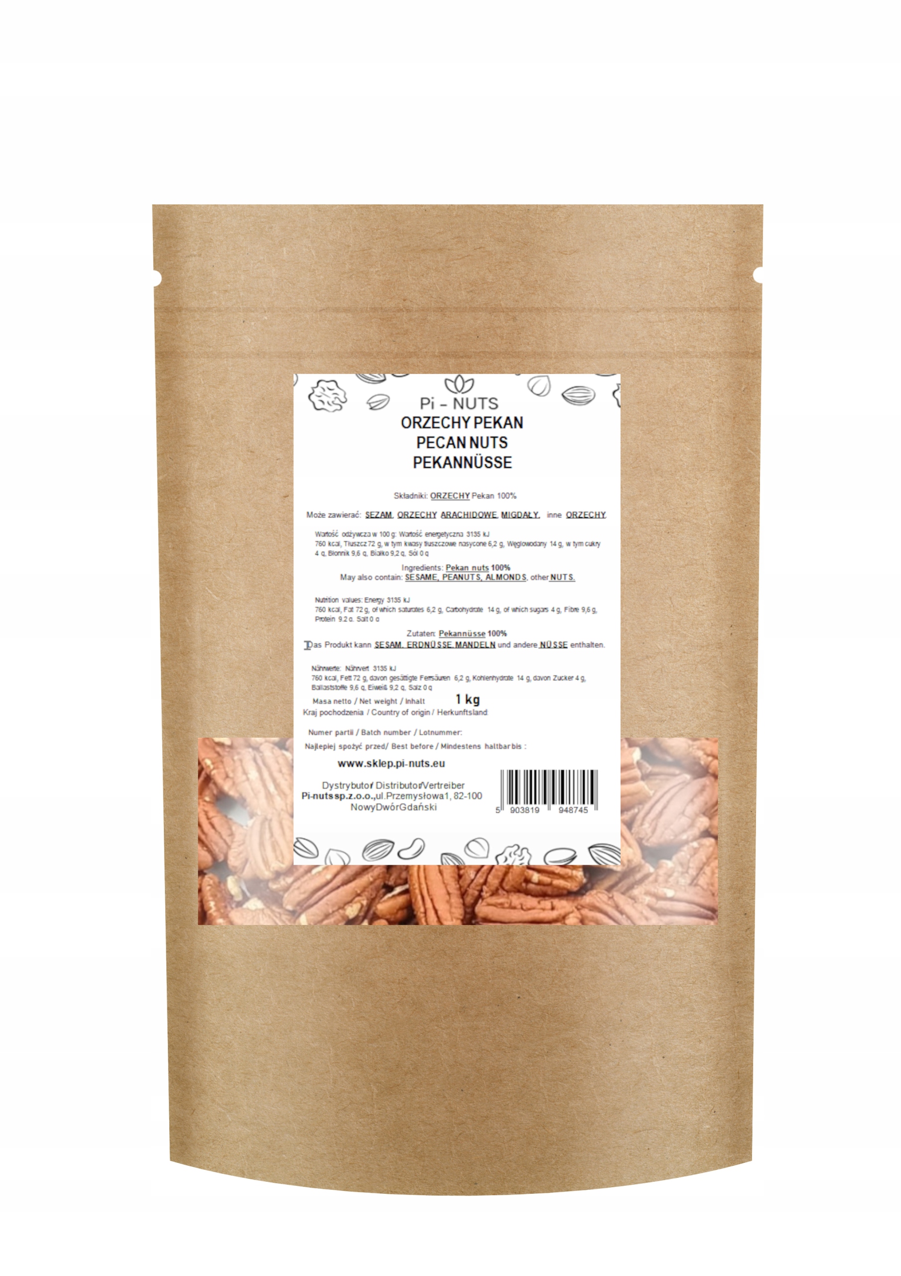Orzechy pekan 1kg