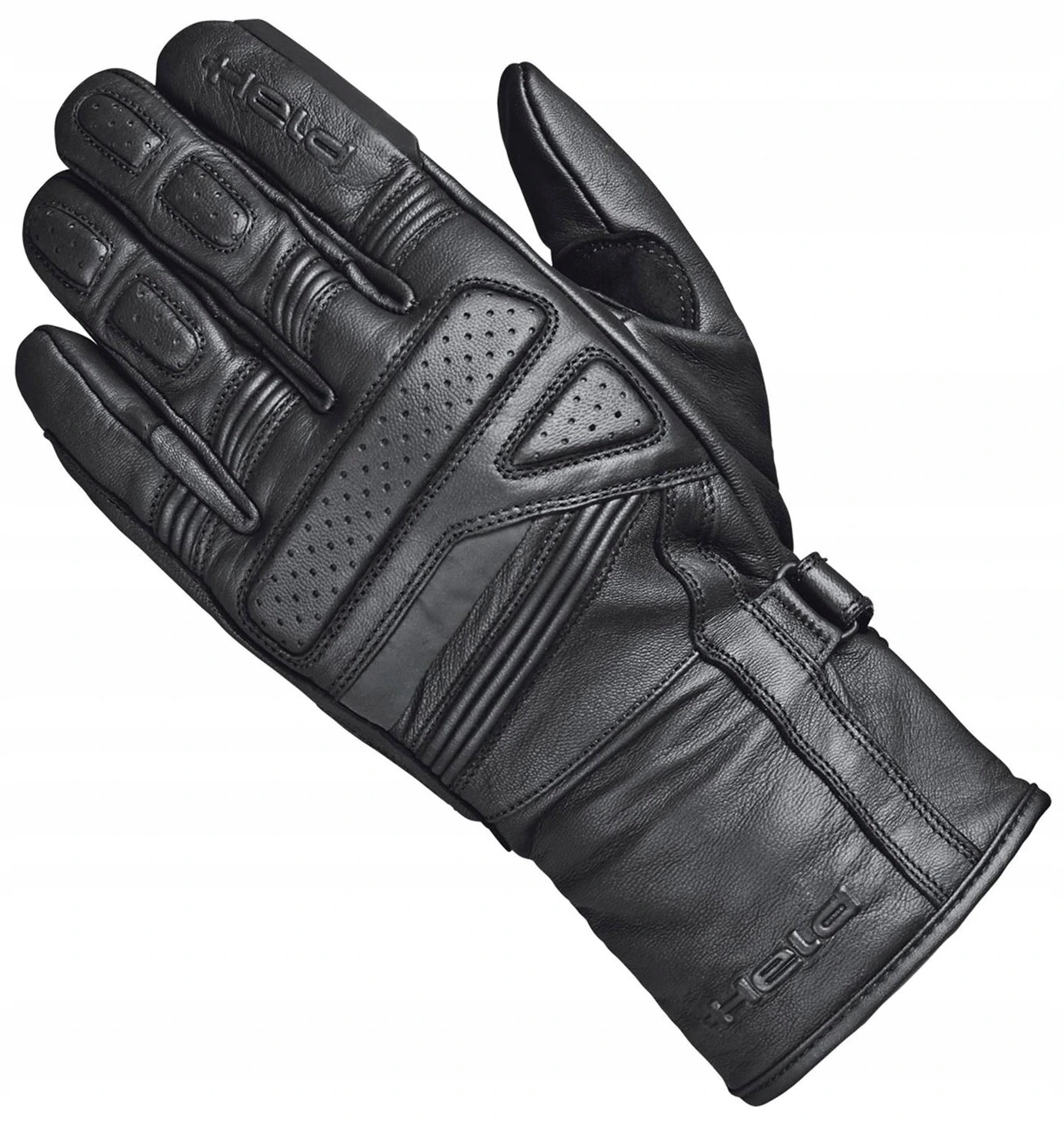 Held Sparrow II Čierne Pánske Kožené Motocyklové Rukavice Na Turistiku