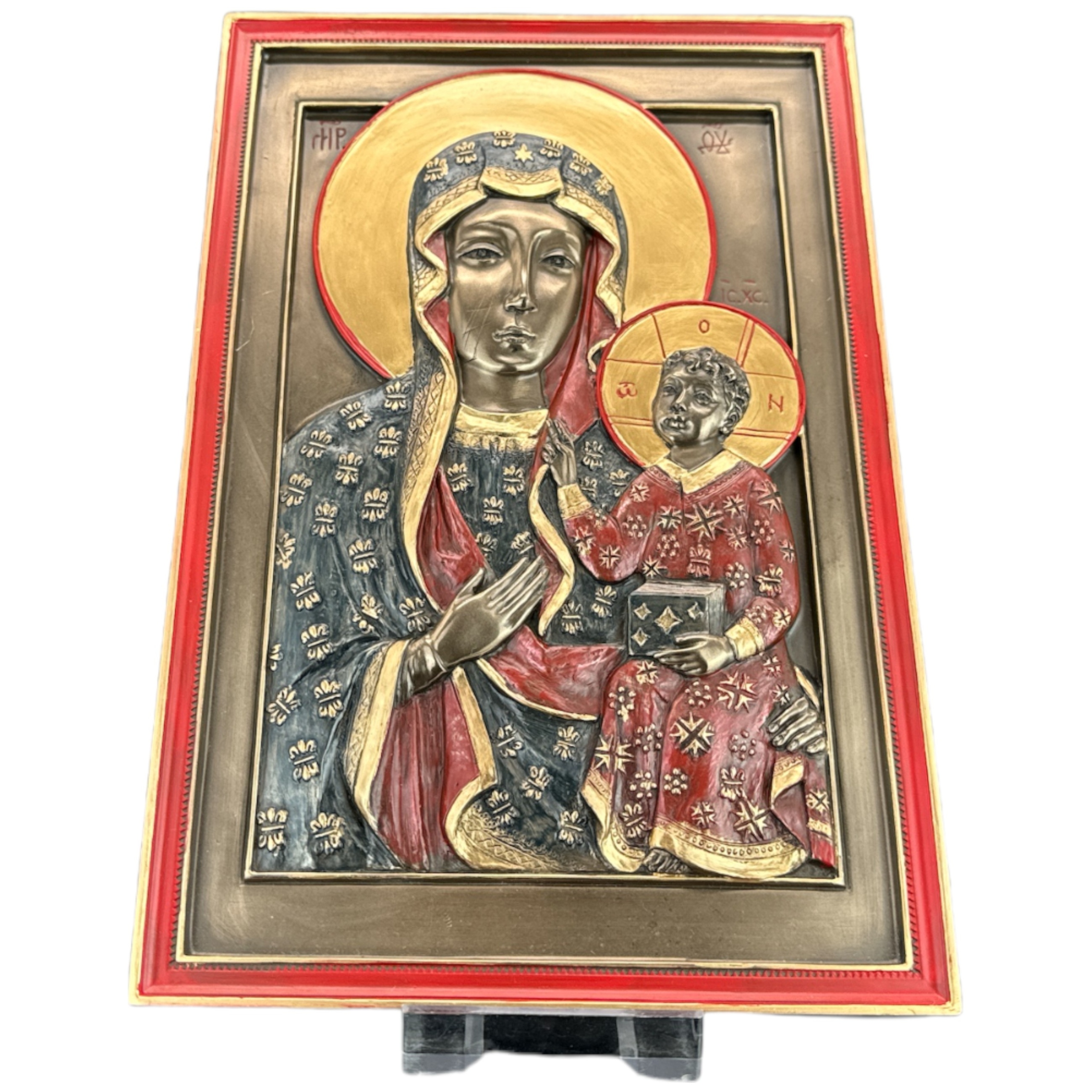 bronzová socha Ikona obraz Panna Maria Čenstochovská Veronese WU76612 křest