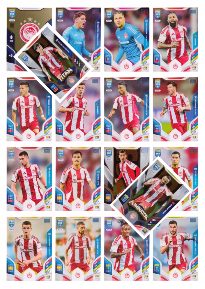 Panini Fifa 365 2026 Komplet 18 Kart Olympiacos OLY1-OLY18