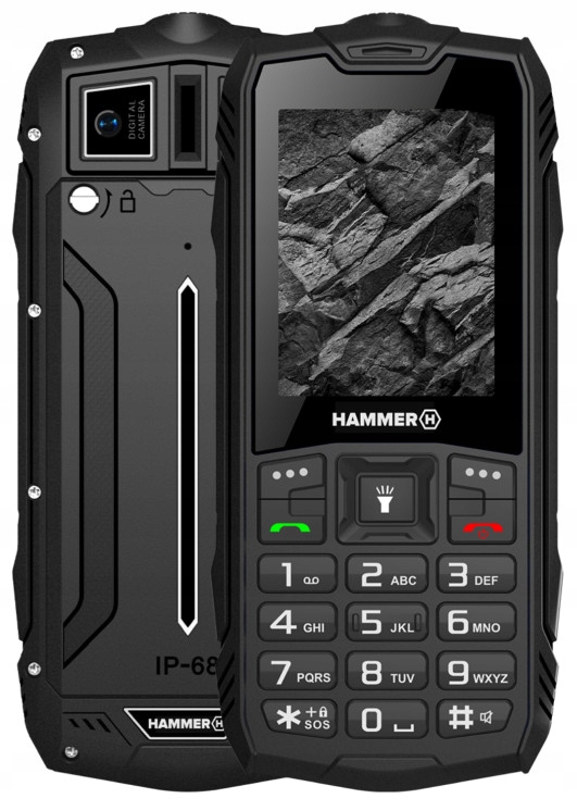Telefon komórkowy Hammer Rock 48/128 Mb 2.4" 4G Lte Dual Sim czarny