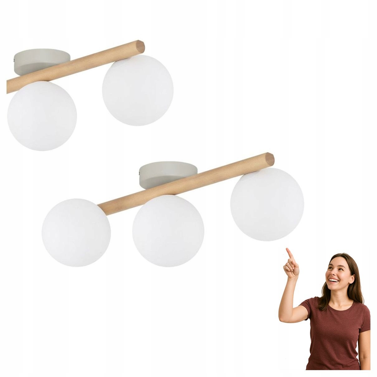 Stropná lampa Estera Wood 5768 Tk Lighting