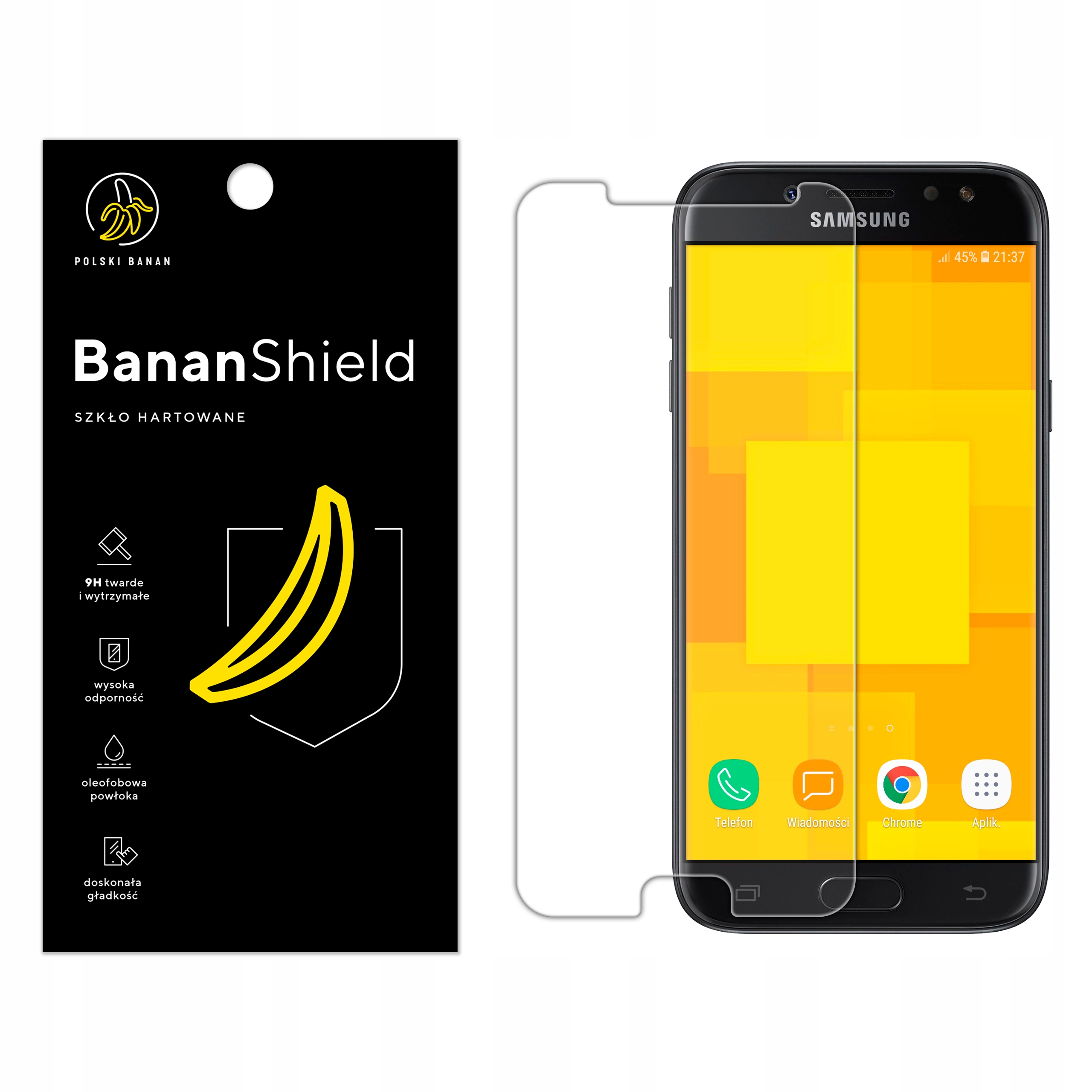 

Szkło Hartowane Polski Banan 9H do Samsung J7 2017